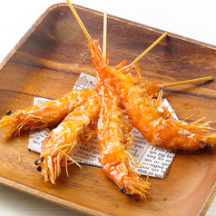 ソフトシェルシュリンプの串揚げ