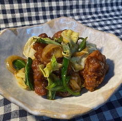 鶏肉と野菜の甘辛炒め