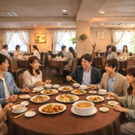 円卓を囲んで美食の時を…