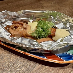 スルメイカ肝醤油バター焼き