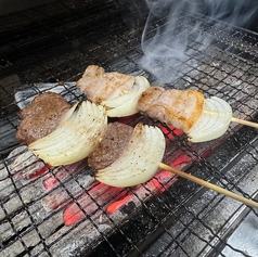 越後牛の牛ねぎ串/甘豚の豚ねぎ串