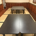 結合することにより、最大10名様まで着席可能な畳の席をご用意しております♪宴会に是非活用くださいませ！