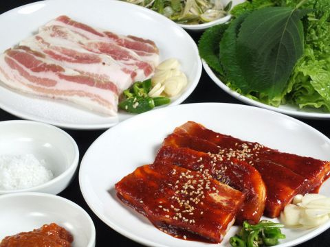 大人気のサムギョプサル！