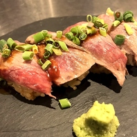 【大人気・炙り肉寿司】ぜひご賞味あれ♪