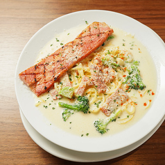 厚切りベーコンのカルボナーラ風パスタ