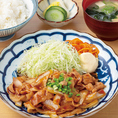 【充実のランチ】ボリュームたっぷりな豚生姜焼き定食♪