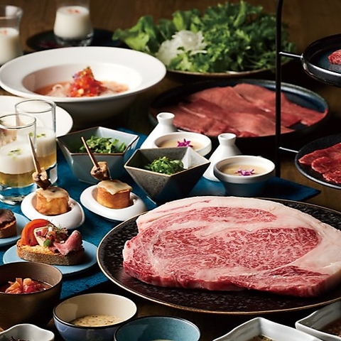 特選霜降り和牛リブロースが主役の人気No.1焼肉コース