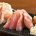 料理メニュー写真&nbsp;地鶏タタキの3種盛り