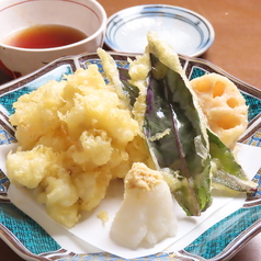 真鱈白子加賀野菜天ぷら