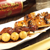 素材の旨味を引き出す備長炭で焼いた串焼きをご提供