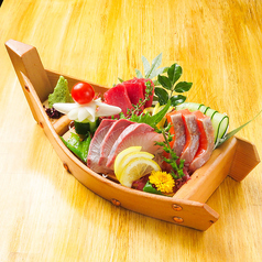 鮮魚の舟盛り3点