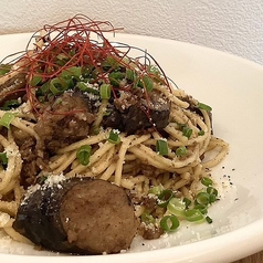 なすの塩ボロネーゼパスタ