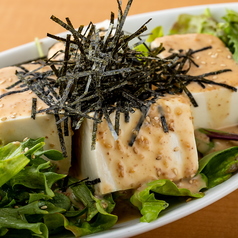 豆腐と海苔の胡麻だれサラダ