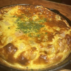 田中農場の卵を使った熱々鉄板のイタリア風オムレツ