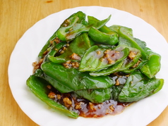 ピーマンと挽肉のカキ油炒め