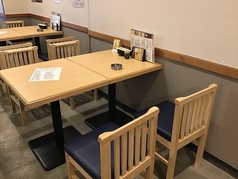 4人掛けテーブルが2席、2人掛けテーブルが1席ございます。