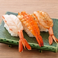 海老三昧(赤えび・漬け赤えび・蒸しえび)