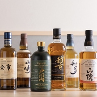 日本各地から取り寄せたウイスキー・日本酒、ノンアルも