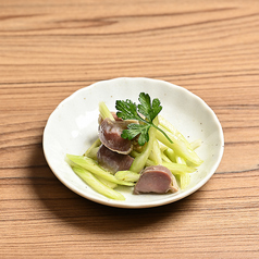 砂ずりとセロリの柚子胡椒マリネ