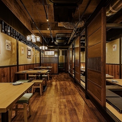 オープン席のテーブルを繋げるのも可能なので、5/6/8名様..と人数が増えた際もご対応が可能です！大衆感溢れるとり酒場☆