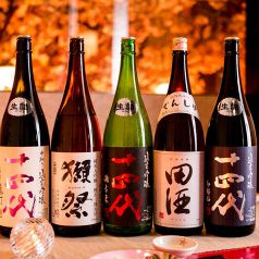 獺祭や十四代など!!日本酒も種類豊富にご用意♪