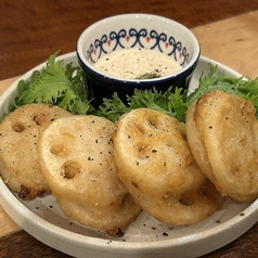シャキシャキ蓮根の挟み揚げ