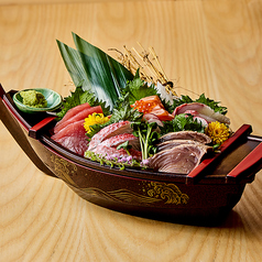 旬鮮魚のお造り五種盛り
