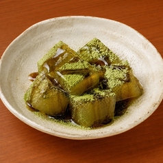 わらび餅抹茶黒蜜かけ