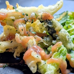 【春限定】白魚と春野菜のフリット~梅肉風味~