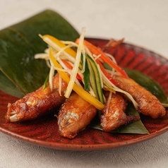 稚鮎の唐揚げ 黒酢南蛮