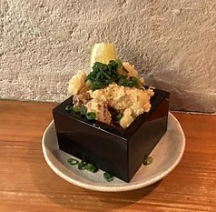 塩辛とクリームチーズのポテサラ
