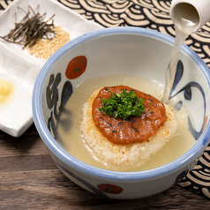 ネギ味噌焼きおにぎりの出汁茶漬け
