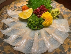 伝助穴子刺し てっさ風