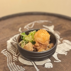たっぷり薬味の鶏皮だしポン酢