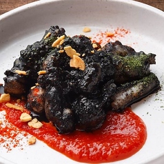 紋甲イカのイカ墨ソテー