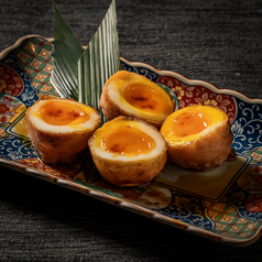 半熟卵の肉巻き