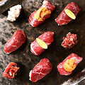 料理メニュー写真 う肉とお任せ5種の味比べ肉寿司