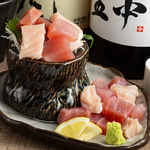 新鮮な鮮魚をお刺身にいたしました。厳選した海の幸を心行くまでお楽しみいただけます。