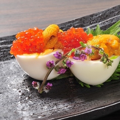 うに玉といくら/いぶりがっことクリームチーズ