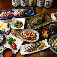 店主こだわりの厳選素材（魚、豚、鶏、野菜）