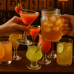 日本酒・焼酎はもちろんカクテル・果実酒も充実