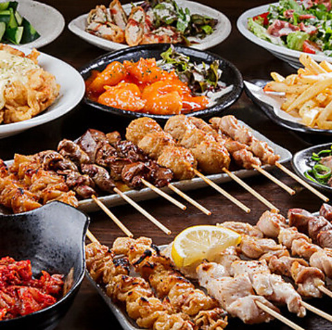 名物チキンハートや串焼をお得に提供！お酒に合う多彩な逸品を心ゆくまでご堪能あれ