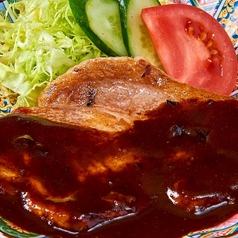 認定山形豚のポークチャップ　