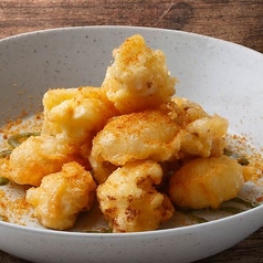 甲イカと野菜のフリット　～たっぷりカラスミかけ～