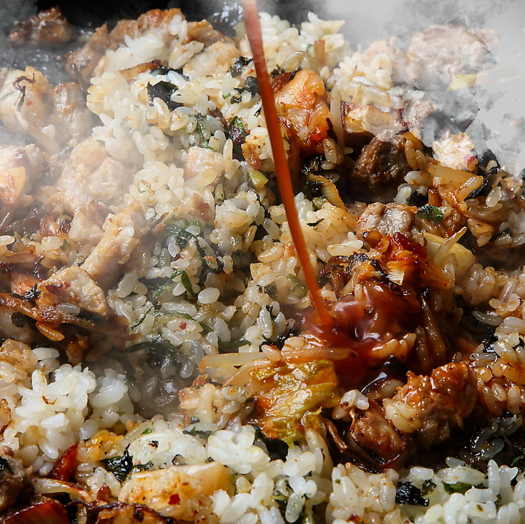 サムギョプサルの締めにはポックンパ