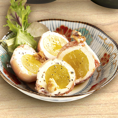 季節果実とチーズの生ハム包み