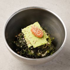 明太子とわさびバターのアオサご飯