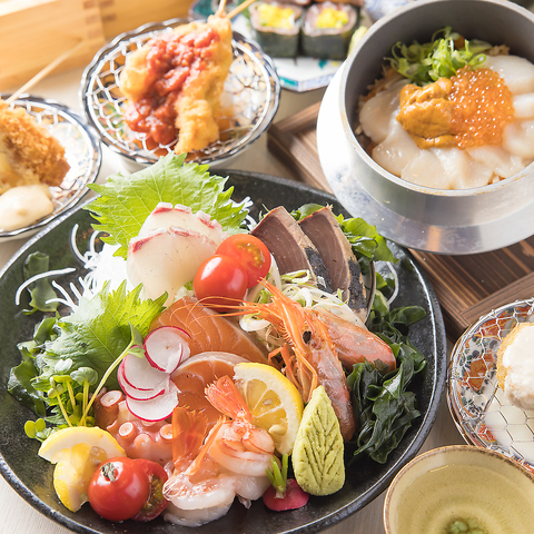 天神橋筋六丁目駅から徒歩2分！こだわりの創作串カツと鮮魚を味わうお店