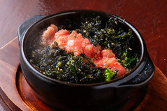 明太子とバラ海苔のアヒージョ