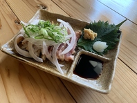 鶏のたたきは厳選した「さつま知覧どり」の肉をご用意！